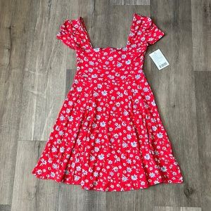 Kimchi Blue | red floral babydoll dress
